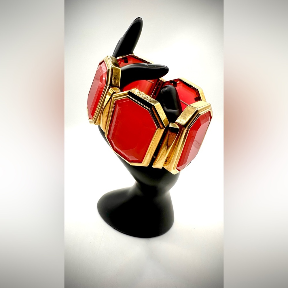 RARE Beautiful Juicy Couture Pink & Gold Stretch Cuff Bracelet-Great Condition